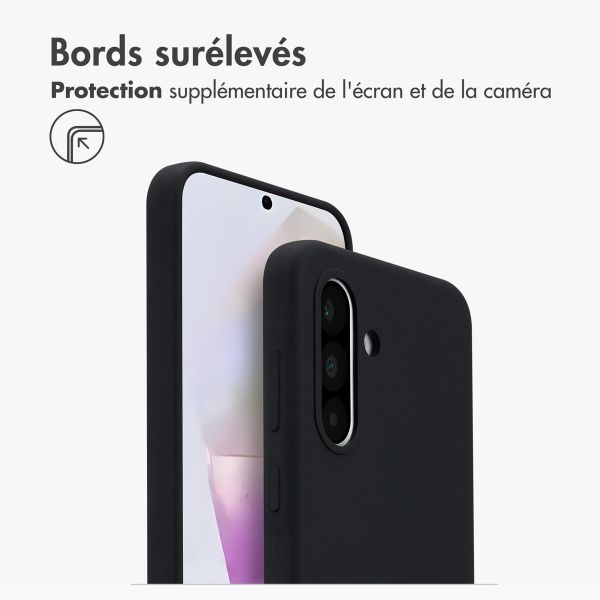 Accezz Coque arrière en silicone liquide avec MagSafe Samsung Galaxy A36 - Noir