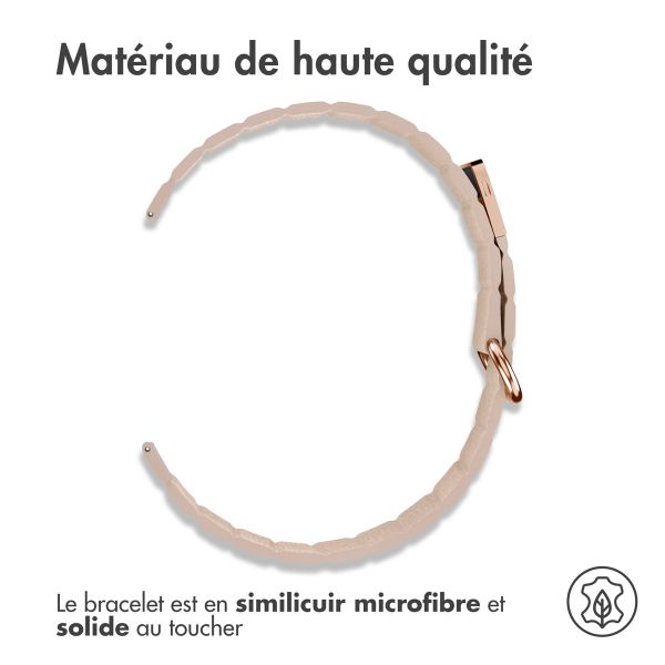 imoshion Bracelet en cuir magnétique - Connexion universelle de 20 mm - Beige