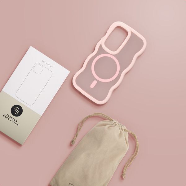 Selencia Coque arrière Wavy avec MagSafe Samsung Galaxy S26 - Soft Pink