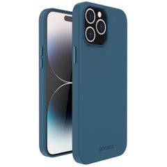 Accezz Leather Backcover avec MagSafe iPhone 14 Pro Max - Bleu foncé