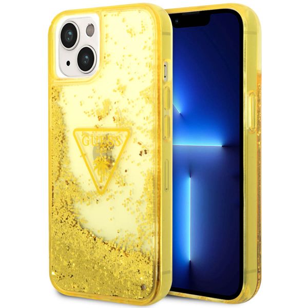 Guess Coque Liquid Glitter iPhone 14 - Jaune