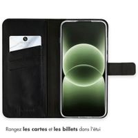 Selencia Étui portefeuille en cuir véritable OnePlus 15R - Noir