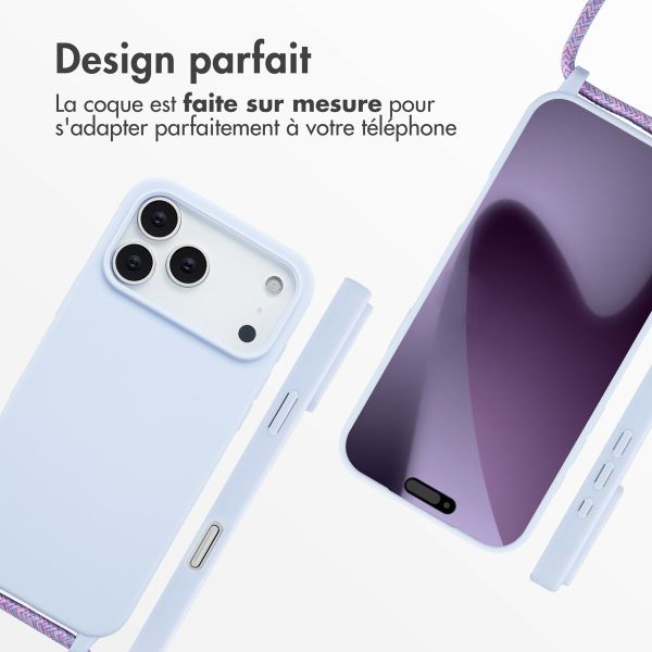 imoshion Coque en silicone avec cordon Apple iPhone 17 Pro Max - Violet
