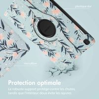 imoshion Coque tablette Design rotatif à 360° Samsung Galaxy Tab S6 Lite (2020/2022/2024) - Flowers