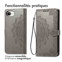 imoshion Etui de télephone Mandala Apple iPhone 16e - Gris