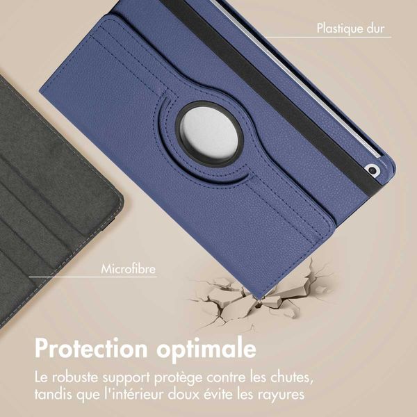 imoshion Coque tablette rotatif à 360° Apple iPad 6 (2018) 9.7 pouces / iPad 5 (2017) 9.7 pouces - Bleu foncé