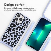 imoshion Coque design en silicone avec cordon Apple iPhone 13 Pro Max - Animal Lila