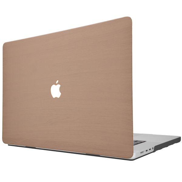 imoshion Coque Design Laptop pour MacBook Pro 16 pouces (2021) / Pro 16 pouces (2023) M3 chip - A2485 / A2780 / A2991 / A3186 / A3403 - Light Brown Wood