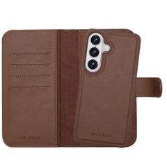 Selencia Étui portefeuille amovible Olyn avec MagSafe Samsung Galaxy S26 - Marron