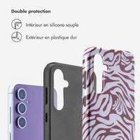 Selencia Coque arrière Vivid Samsung Galaxy S23 FE - Trippy Swirl Dark Rose