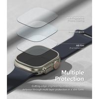 Ringke Bezel Styling + Protection d'écran Apple Watch Ultra (2) - 49 mm - Fluted Titanium