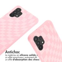 imoshion Coque design en silicone avec cordon Samsung Galaxy A32 (4G) - Retro Pink