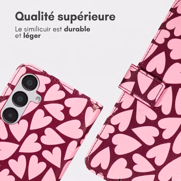 imoshion Étui de télephone portefeuille Design Samsung Galaxy A55 - Hearty Blush