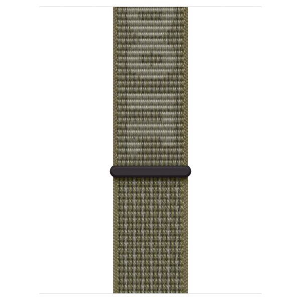 Apple Bracelet Nike Sport Loop Apple Watch Series 1 t/m 9 / SE (38/40/41 mm) | Series 10 / 11 (42 mm) - Sequoia / Pure Platinum