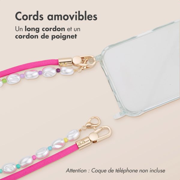 imoshion Ensemble de cordons de téléphone colorés avec perles – Rose