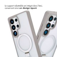 Accezz Coque Ring Stand avec MagSafe Samsung Galaxy S25 Ultra - Grey