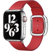 Apple Leather Band Modern Buckle Apple Watch Series 1 á 9 / SE (38/40/41 mm) | Series 10 (42 mm) - Taille M - Scarlet Red