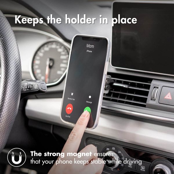 Accezz Support de téléphone pour voiture iPhone 14 Plus - MagSafe - Grille de ventilation - Magnétique - Noir