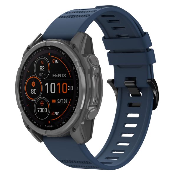 imoshion QuickFit® Bracelet en silicone Stripe Garmin Watch | Fixation 22 mm - Bleu Foncé