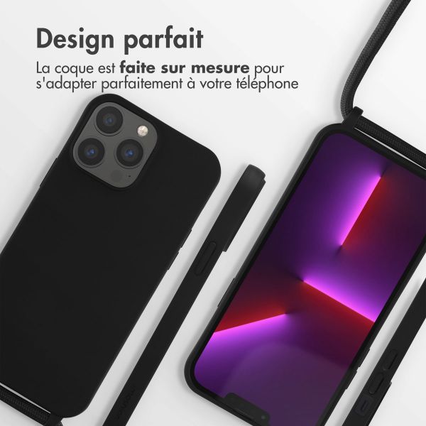 imoshion Coque en silicone avec cordon iPhone 13 Pro Max - Noir