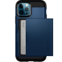 Spigen Coque Slim Armor CS Apple iPhone 12 (Pro) - Bleu foncé