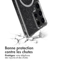 imoshion Coque arrière transparente Pailletée avec MagSafe Samsung Galaxy S25 Ultra - Argent