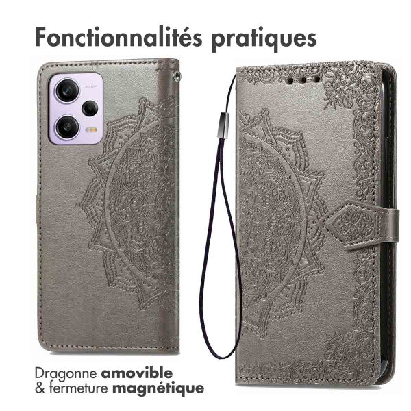 imoshion Etui de télephone Mandala Xiaomi Redmi Note 12 Pro (5G) - Gris