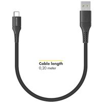 Accezz Câble USB-C vers USB - 0,2 mètres - Noir