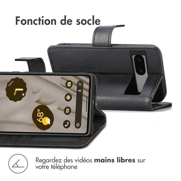 imoshion Étui de téléphone portefeuille Luxe Google Pixel 7a - Noir