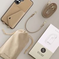 Selencia Coque à cordon avec porte-cartes enveloppe Sera Samsung Galaxy A16 - Beige