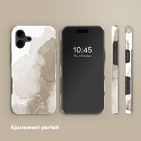 Selencia Coque arrière Vivid Tough avec MagSafe iPhone 16 - Marble Light Brown