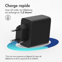 imoshion Adaptateur secteur 65 watts | 2x USB-C + 1x USB-A - Noir