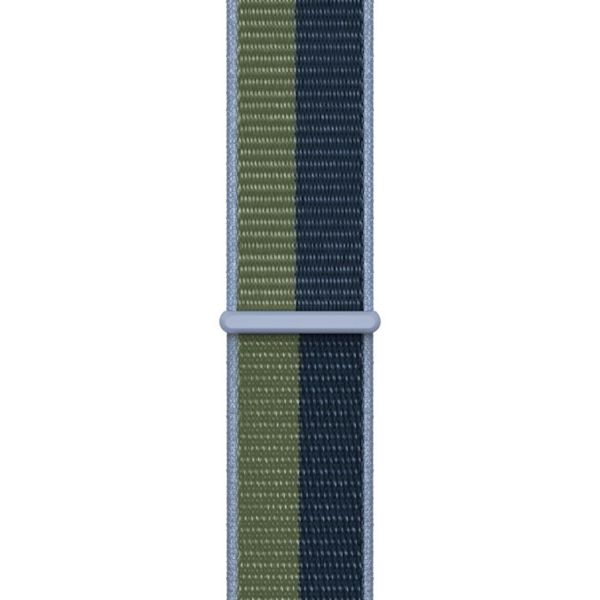 Apple Bracelet Sport Loop Apple Watch Series 1 t/m 9 / SE (38/40/41 mm) | Series 10 / 11 (42 mm) - Abyss Blue/Moss Green