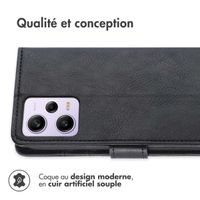 imoshion Etui de téléphone portefeuille Luxe Xiaomi Redmi Note 12 Pro - Noir