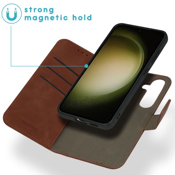 imoshion Etui de télephone luxe 2-en-1 amovible Samsung Galaxy S24 - Marron