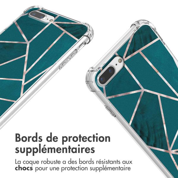 imoshion Coque Design avec cordon Apple iPhone 8 Plus / 7 Plus - Petrol Green Graphic