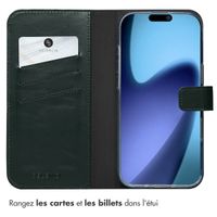 Selencia Étui portefeuille en cuir véritable Apple iPhone Air - Vert