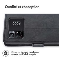 imoshion Étui de téléphone portefeuille Luxe Xiaomi Poco M4 Pro 5G - Noir