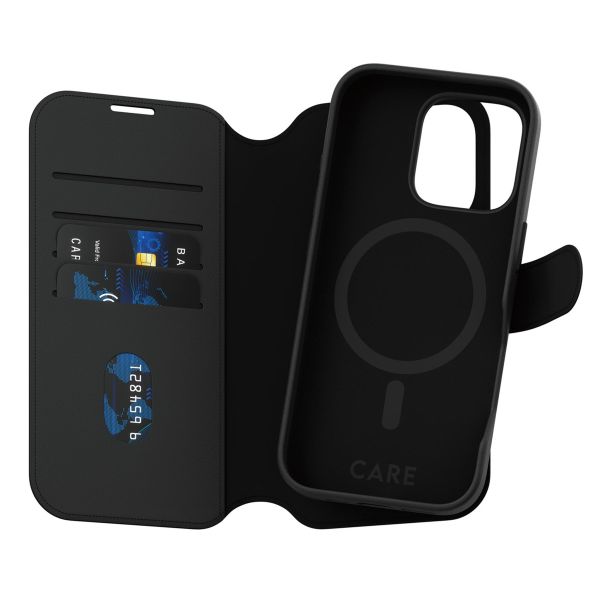 CARE by PanzerGlass Étui de téléphone portefeuille Tango 2-en-1 avec MagSafe iPhone 16 Pro - Noir