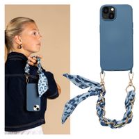 Selencia Coque avec dragonne de luxe Apple iPhone 13 - Bleu