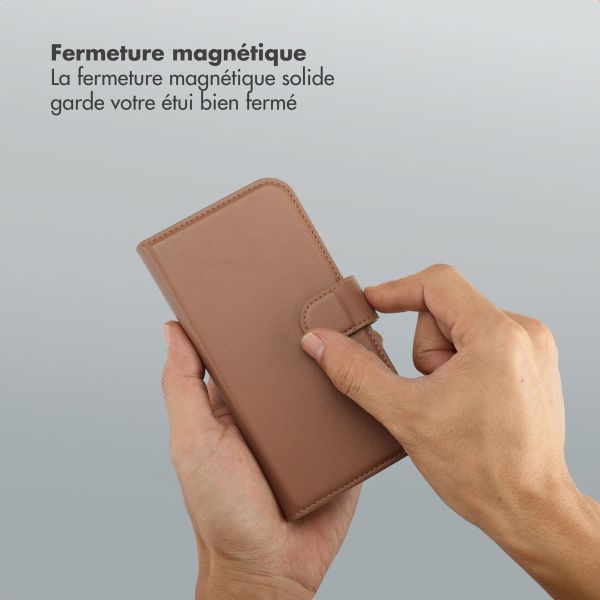 Selencia Étui portefeuille amovible Olyn avec MagSafe Samsung Galaxy S24 / S25 - Marron