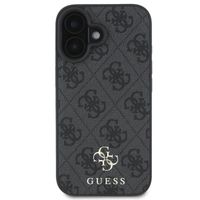 Guess Coque 4G Metal Logo MagSafe iPhone 16 - Noir