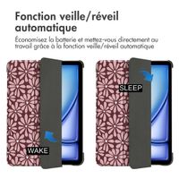 imoshion Coque tablette Design Trifold Apple iPad Air 11 pouces (2025) M3 / (2024) M2 / Air 5 (2022) / Air 4 (2020) - Bloom Love Blush