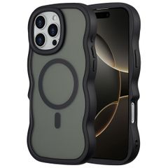 Selencia Coque arrière Wavy avec MagSafe Apple iPhone 16 Pro Max - Noir