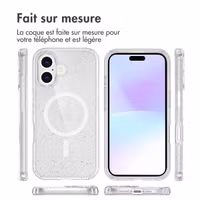 imoshion Coque Pailletée avec MagSafe Apple iPhone 17 - Transparent