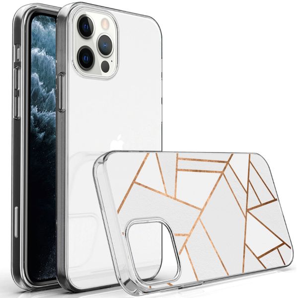 imoshion Coque Design iPhone 12 (Pro) - White Graphic