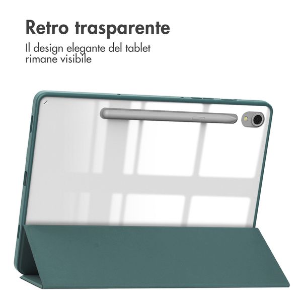 imoshion Coque tablette rigide Trifold Samsung Galaxy Tab S9 11.0 pouces - Vert