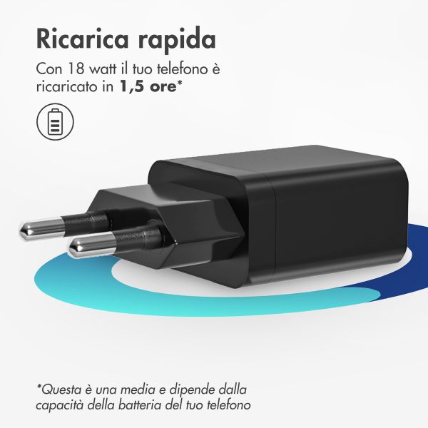 imoshion Adaptateur secteur 18 watts | USB-A - Noir