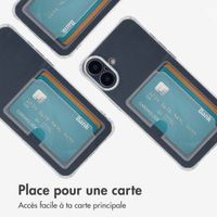 imoshion Coque silicone avec porte-cartes Apple iPhone 16 Plus - Transparent