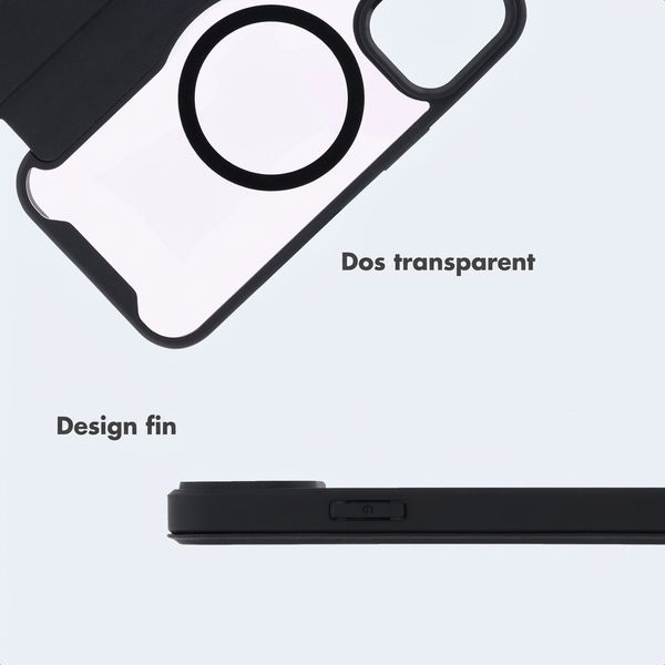 imoshion Bookcase transparente avec MagSafe Apple iPhone 15 - Noir